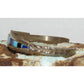 Vintage Zuni Inlay Turquosie Lapis MOP Bracelet Sterling Native American D. Panteah
