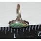Zuni Carved Royston Turquoise Leaf Ring Size 8.5 Sterling Silver Native American