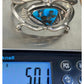 Old Pawn Navajo Morenci Turquoise Cuff Bracelet Sterling Silver 50G
