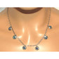 Vintage Mexican Sterling Silver Azurite Charm Necklace