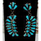 Navajo Turquoise Cluster Dangle Earrings Sterling Jeanne and Felix Tsinijinnie
