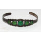 Vintage Navajo Cerrillos Turquoise Cuff Bracelet Ingot Sterling Silver