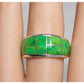 Navajo Green Gaspeite Cobble Inlay Ring Sz 7 Sterling Silver E Yazzie