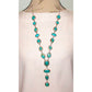 Navajo Royston Turquoise Lariat Necklace Sterling Silver K. Pino