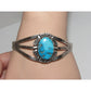 Vintage Fred Harvey Era Bracelet Navajo Sterling Silver Turquoise Cuff Old Pawn