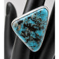 Navajo Ithaca Peak Turquoise Ring Adjustable Size Sterling Silver Adam Fierro