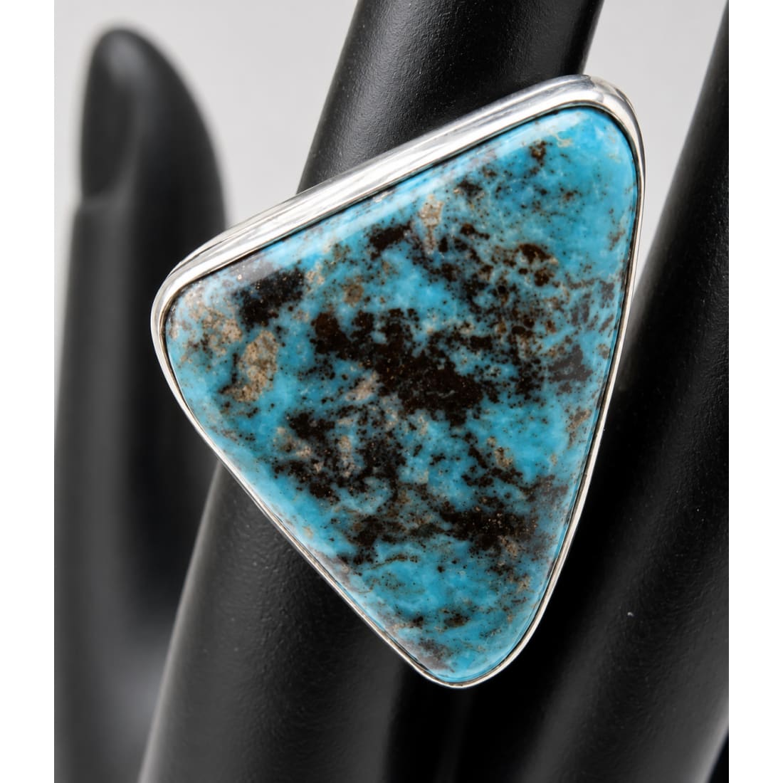 Navajo Ithaca Peak Turquoise Ring Adjustable Size Sterling Silver Adam Fierro