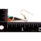 Navajo Turquoise Jet Inlay Earrings Sterling Silver Teme Sunburst Handcarfts