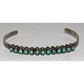 Vintage Zuni Snake Eye Turquoise Cuff Bracelet Ingot Sterling Old Pawn Stacker