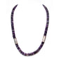 Vintage Navajo Amethyst Bead Heishi Necklace Sterling Silver