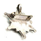 Old Pawn Zuni Snake Eye Turquoise Cluster Pin Pendant Sterling Silver