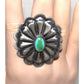 Navajo Concho Ring Sz 8 Sterling Silver Royston Turquoise D Martinez