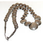 Old Pawn Navajo Pearls Reversible Necklace Pillow Beads Sterling Silver Turquoise