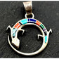 Navajo Calvin Begay Inlay Lizard Pendant Sterling Silver Touch of Santa Fe TSF