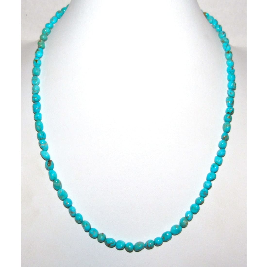 Navajo Blue Royston Turquoise Heishi Bead Necklace