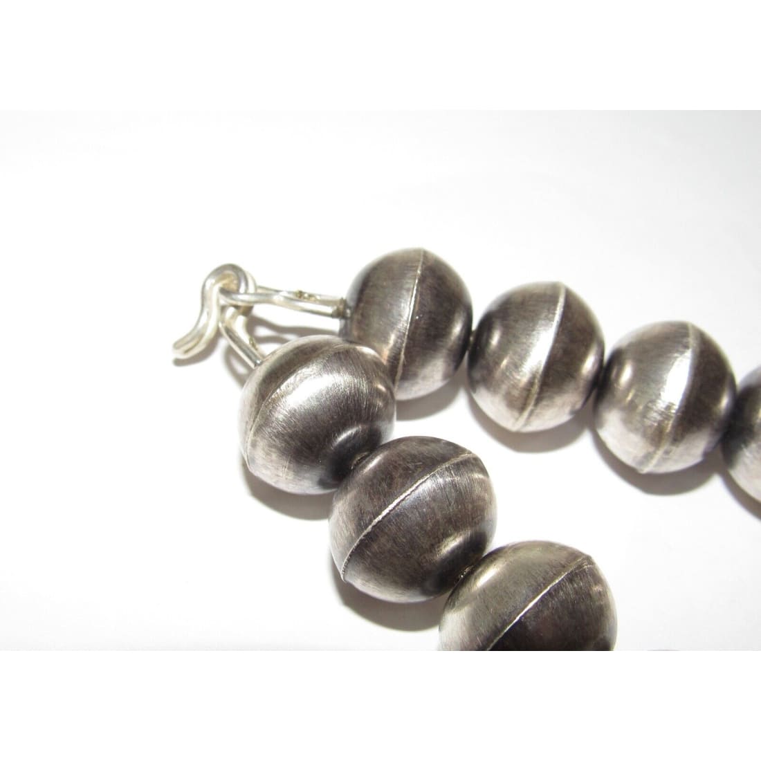 Navajo Squash Blossom Necklace E Hale Number 8 Turquoise Sterling Silver 110 G