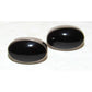 Vintage Taxco Black Onyx Post Earrings Sterling Silver Signed