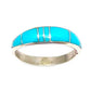 Zuni turquoise inlay ring size 7 with Sleeping Beauty turquoise inlay and sterling silver band.