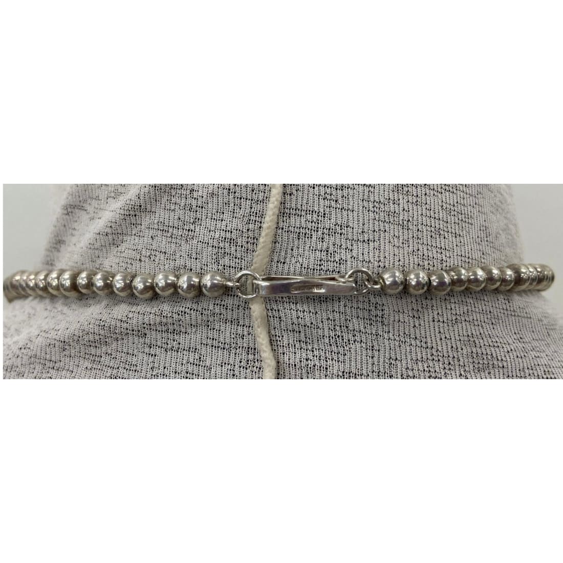 Vintage Navajo Pearls Necklace Classic Sterling Silver Beads Old Pawn 110g