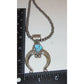 Navajo Golden Hills Turquoise Naja Necklace Squash Blossom Sterling Signed