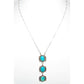 Navajo Royston Turquoise Small Lariat Necklace Sterling Silver
