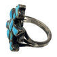Old Pawn Zuni Turquoise Knifewing Kachina Ring Size 6.5 Vintage Native American