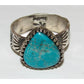 Navajo Kingman Turquoise Ring Sz 10 Sterling Silver Signed