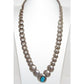 Old Pawn Navajo Pearls Reversible Necklace Pillow Beads Sterling Silver Turquoise