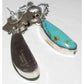 Navajo Kachina Dangle Earrings Numer 8 Turquoise Sterling Silver Bennie Ration