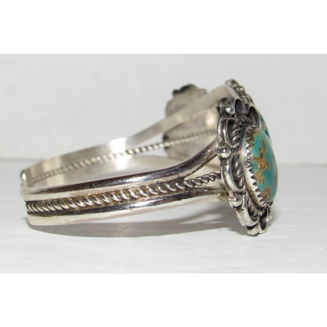 Navajo Royston Turquoise Sterling Cuff Bracelet Native American J Begay