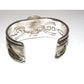 Vintage Navajo Sterling Silver Lapis Storyteller Cuff Bracelet