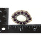Navajo Mother of Pearl Ring Purple Spiny Cluster Ring Size 7 Sterling Silver