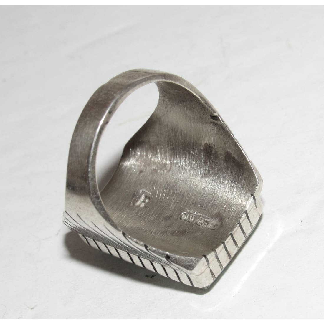 Navajo Royston Turquoise Statement Men Ring Sz 12 R. Jack Sterling Silver