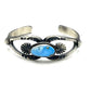 Navajo Golden Hills Turquoise Bracelet Sterling Silver K. Billah