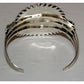 Navajo turquoise cluster cuff bracelet view showing inner design and sterling silver craftsmanship.