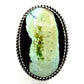 Navajo Black Jack Turquoise Ring Sterling Silver Sz 9 Adjustable Tia Long