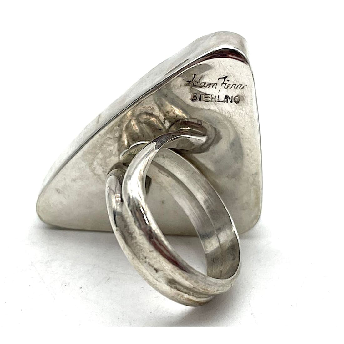 Navajo Ithaca Peak Turquoise Ring Adjustable Size Sterling Silver Adam Fierro