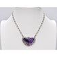 Navajo Purple Charoite Bar Necklace Sterling Silver A. Lee