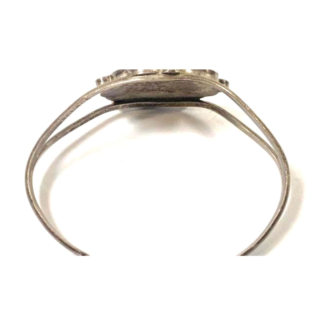 Old Pawn Zuni Inlay Desert Flower Cuff Bracelet Anselm Wallace