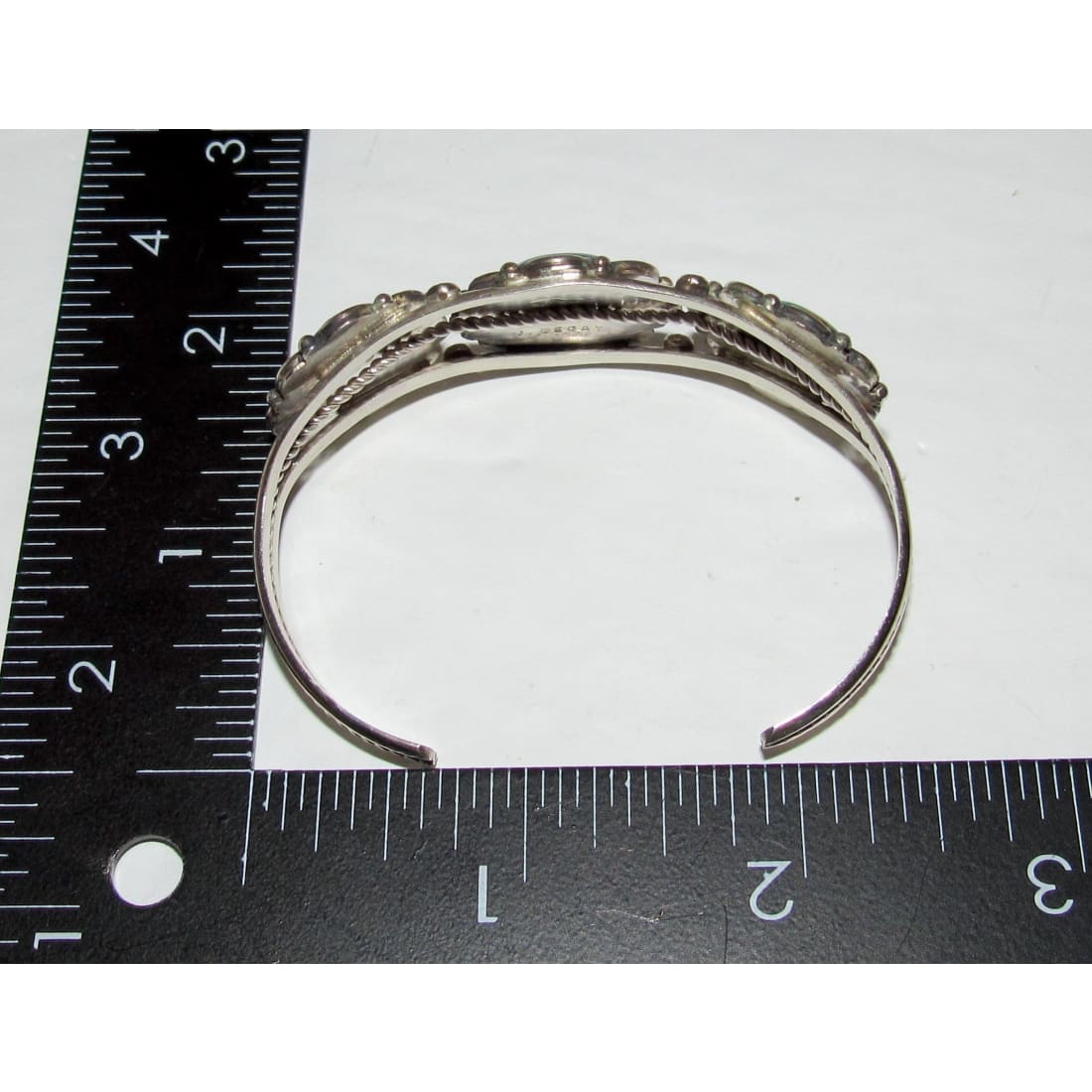 Navajo Royston Turquoise Sterling Cuff Bracelet Native American J Begay