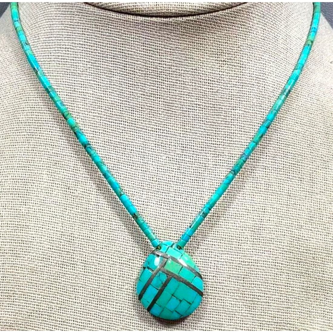 Old Pawn Santo Domingo Turquoise Heishi Necklace