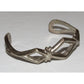 Vintage Navajo Sterling Silver Sand Cast Cuff Bracelet B. Yazzie