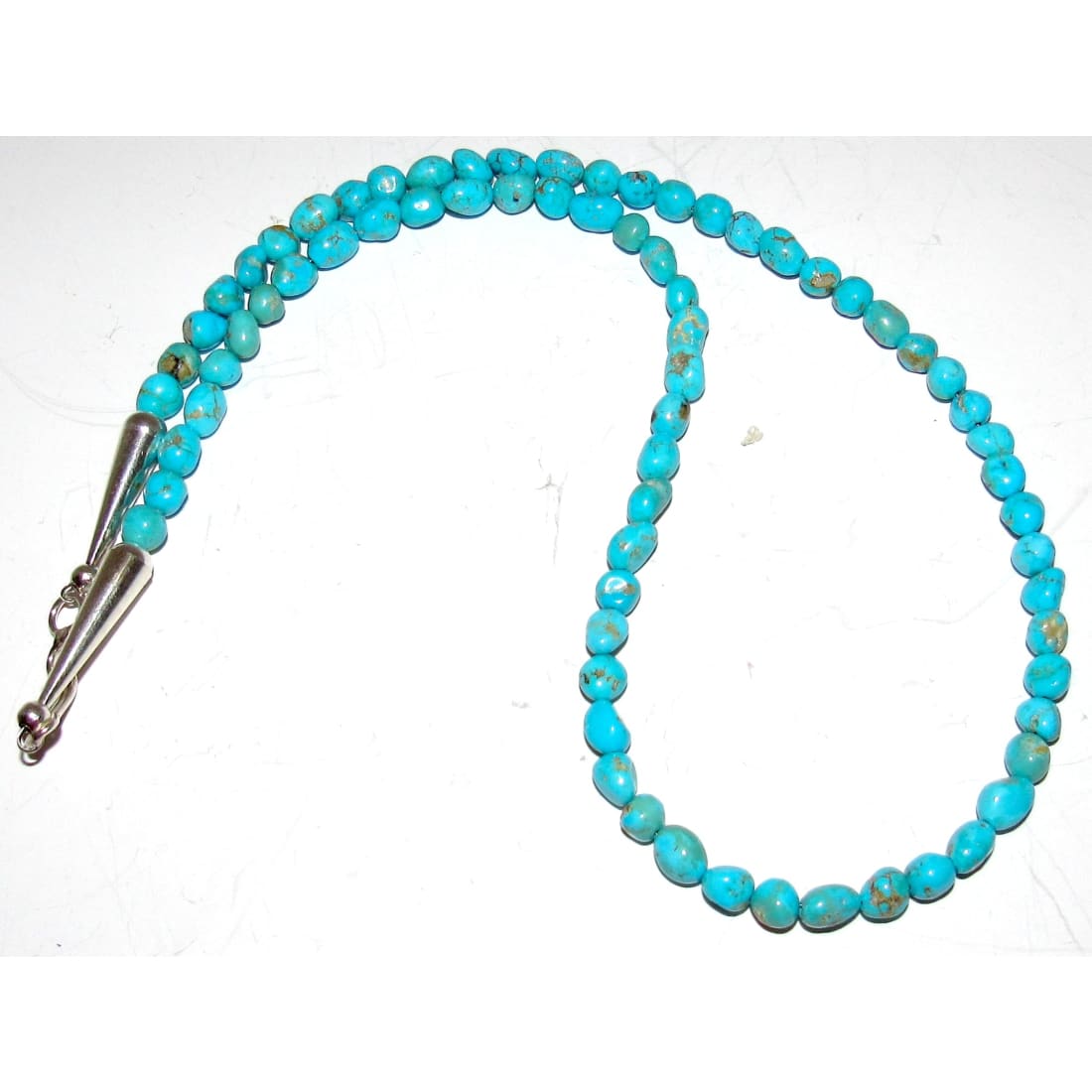 Navajo Blue Royston Turquoise Heishi Bead Necklace