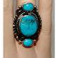 Navajo Sleeping Beaty Turquoise Ring Size 7 Sterling Native American Signed