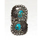 Old Pawn Navajo Kingman Turquoise Silver Ring Sz 5