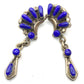 Vintage Zuni Earrings Petit Point Lapis Dangles Sterling Silver Billie & Lou Laweka