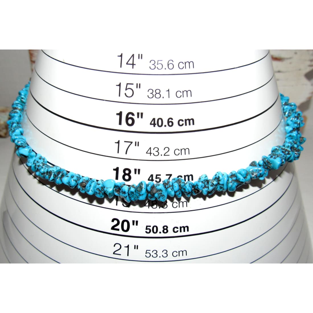 Navajo Kingman Mine Turquoise Heishi Necklace 18" Sterling Silver