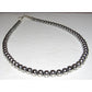 6mm Navajo Pearls Necklace Sterling Silver Stamped Beads Choker Necklace 18"L