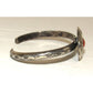 Old Pawn Navajo Coral Stacker Cuff Bracelet Sterling Silver