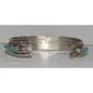 Zuni Sleeping Beauty Turquoise Cuff Bracelet Sterling Silver Stacker J Waseta